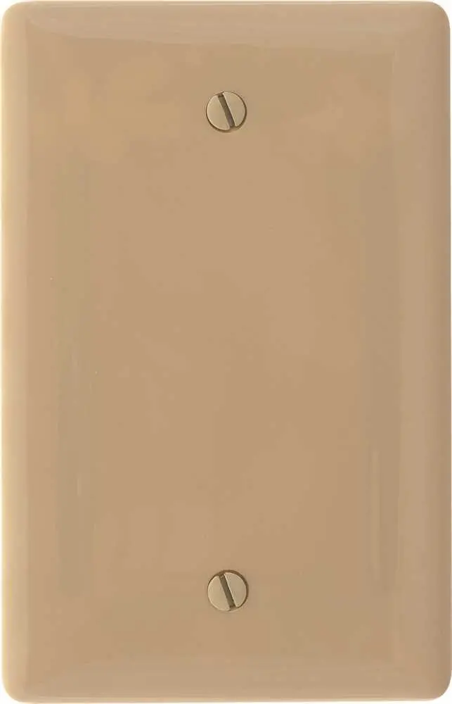 Wallplate Midi 1 Gang Blank Ivory 1