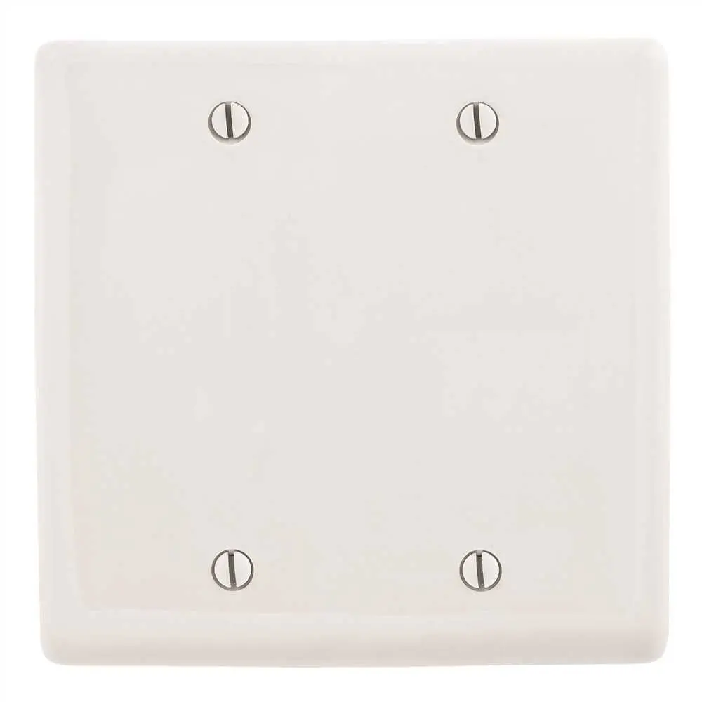 Wallplate Midi 2-Gang Blank White 1