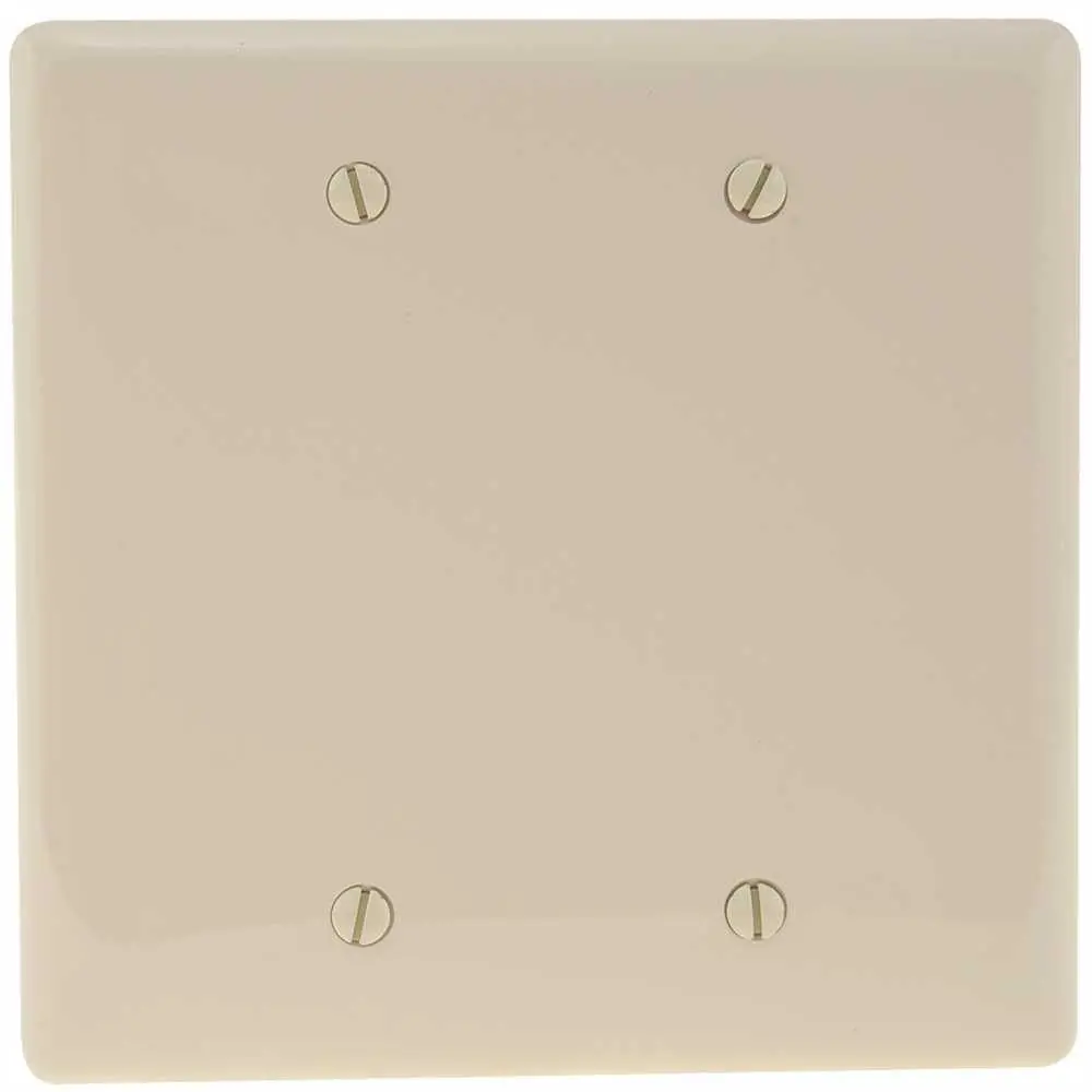 Wallplate Midi 2-Gang Blank Almond 1