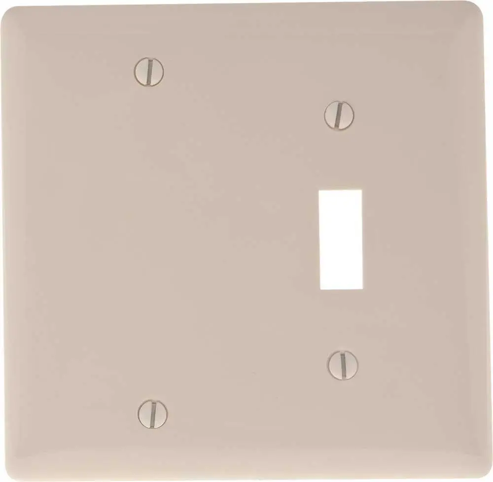 Wallplate Toggle 2 Gang Blank White 1