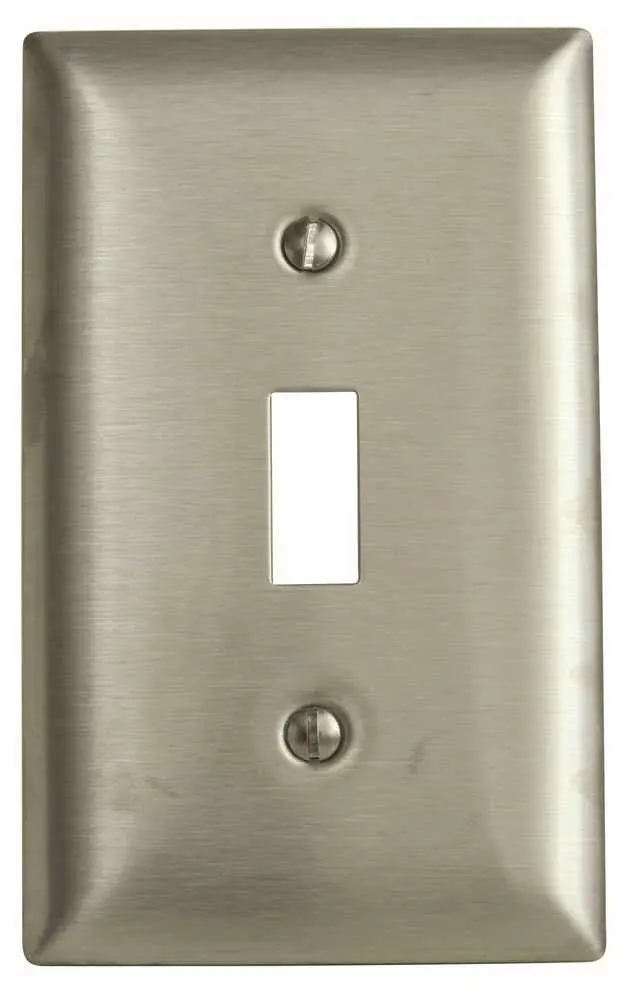 Wallplate 1 Gang Switch Stainless Steel 1