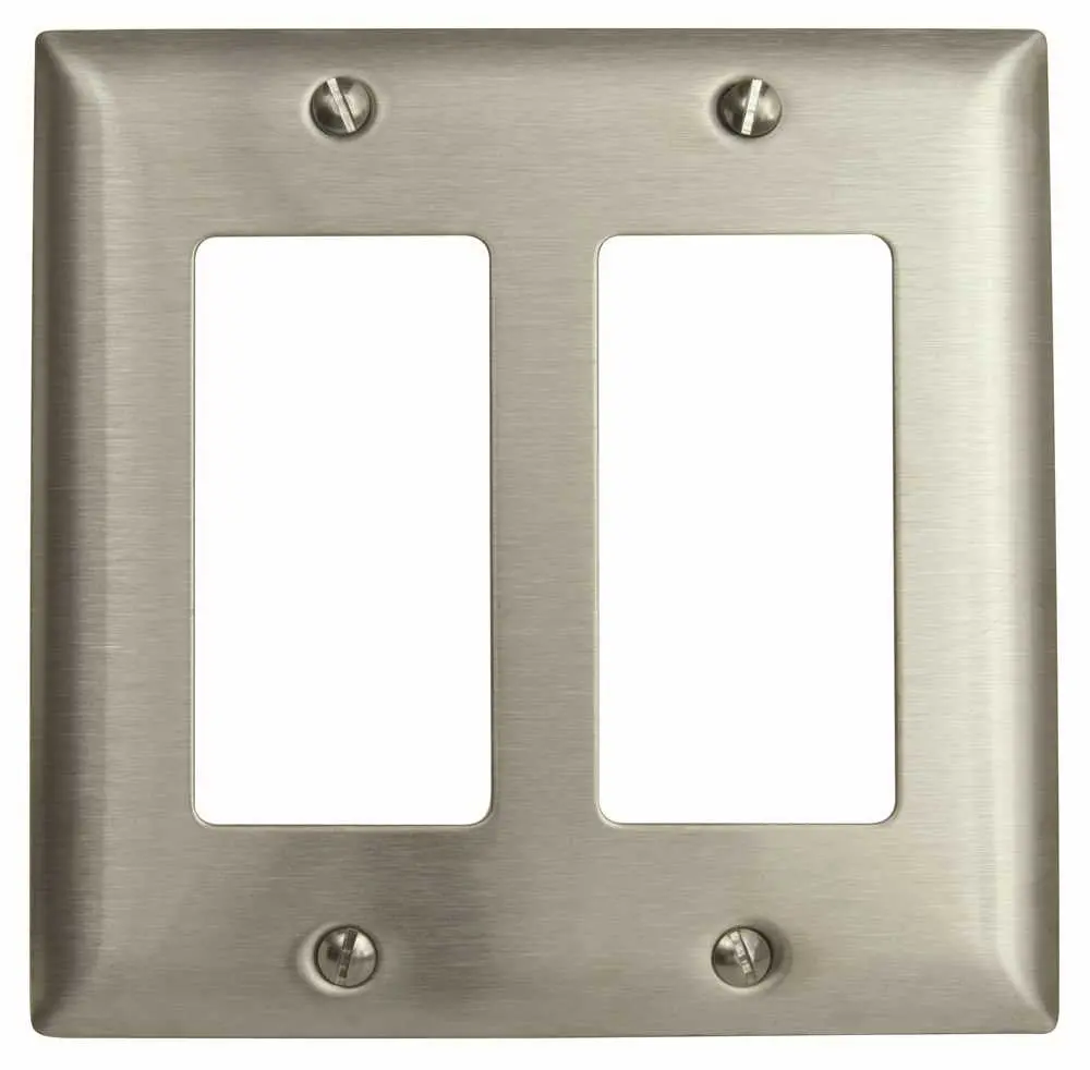 Wallplate 2 Gang Gfci Stainless Steel 1