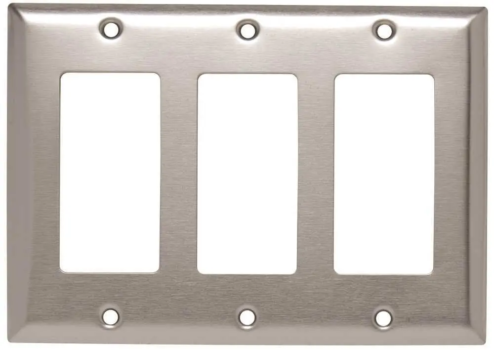 Wallplate 3 Gang Gfci Stainless Steel 1