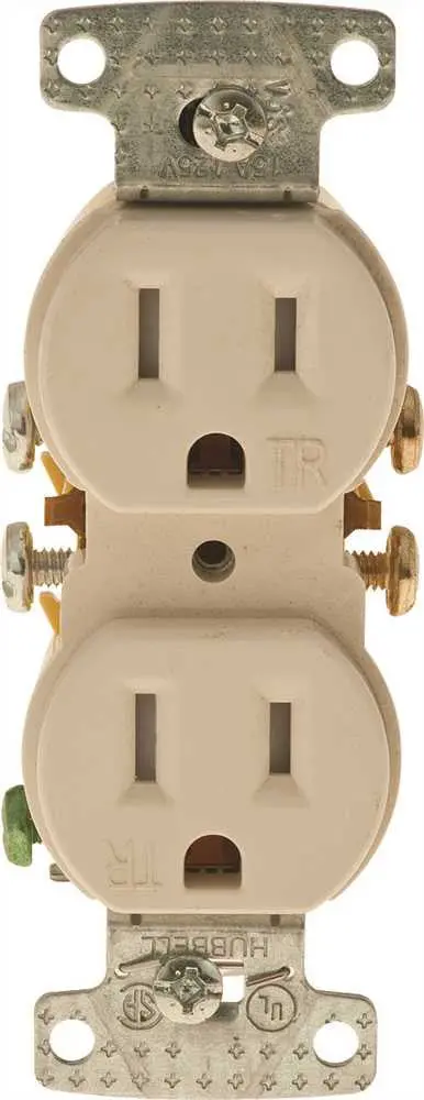 Receptacle 15A Tamper Proof Almond 1