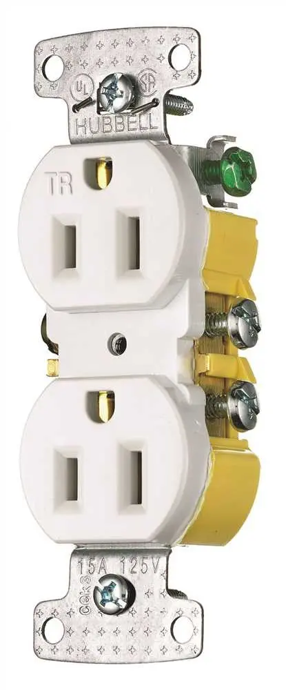 Tamper Proof Receptacle 15 Amps White 1