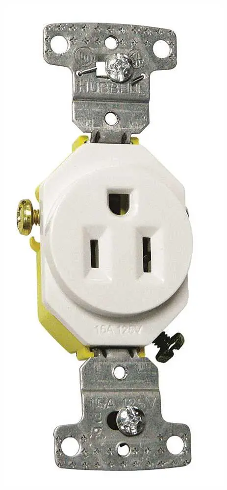 Receptacle 15A Self Ground Tamper Proof Weather Proof Ivory 1