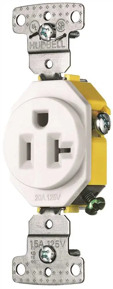 Receptacle 20A Self Ground Tamper Proof Weather Proof Ivory 1