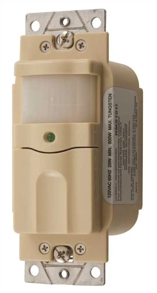 Occupancy Sensor 1 Pole 500 Watts Incandescent On And Off Illuminated Ivory 1