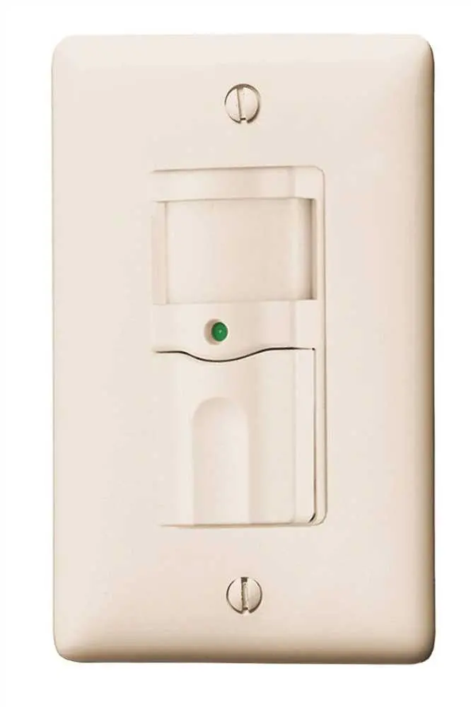 Vacancy Sensor Incandescent On And Off Illuminated 1 Pole 500 Watt Light Almond 1