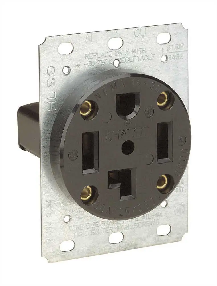 Dryer Receptacle 30 Amps Flush Mount 1