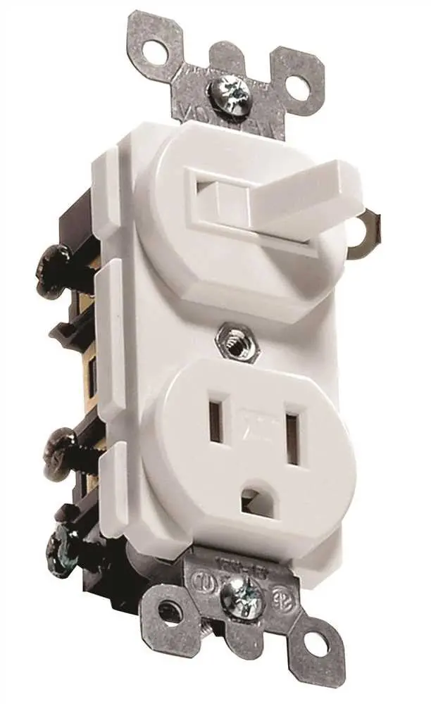 Combo Switch-Receptacle Tamper Proof 15 Amps White 1