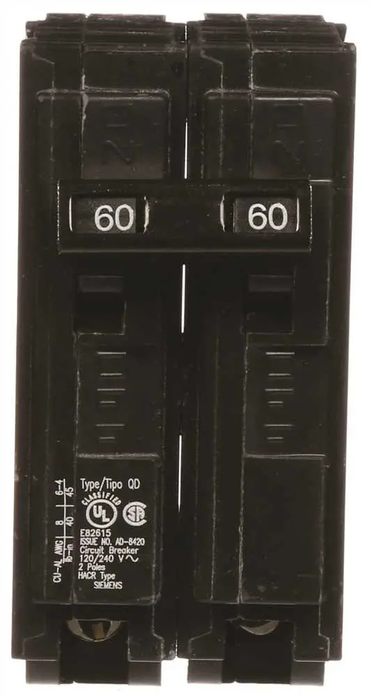 Qd Plug-In 2-Pole Breaker 60A 1