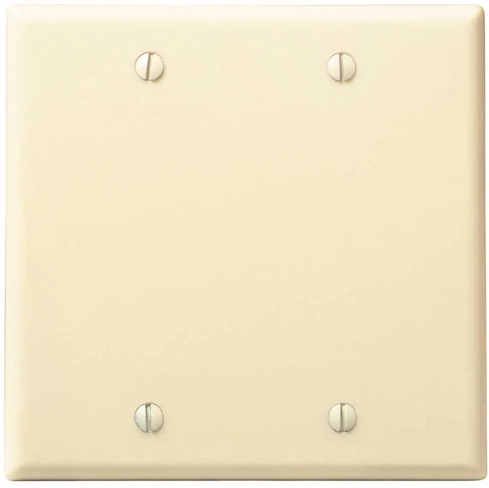 Blank Wallplate 2 Gang White 1