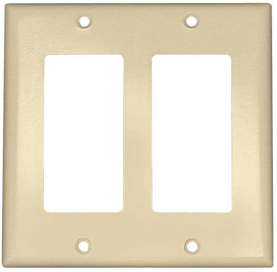 Decora Switch 2 Gang Plate White 1