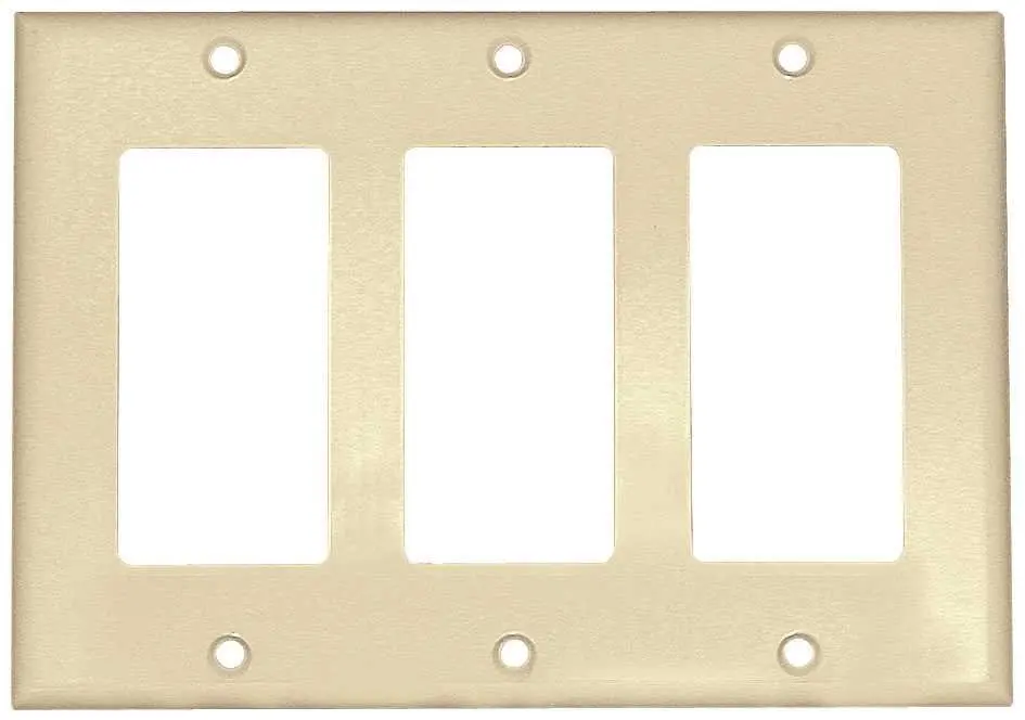 Decora Switch 3 Gang Plate White 1