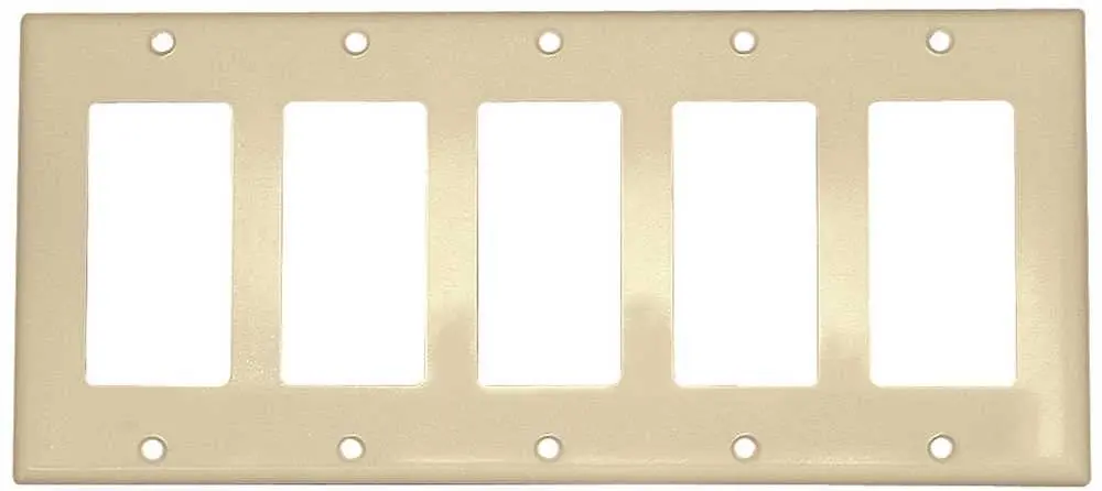 Decora Switch 5 Gang Plate White 1