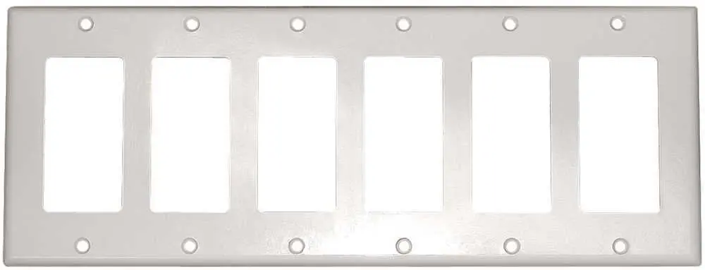 Decora Switch 6-Gang Plate White 1