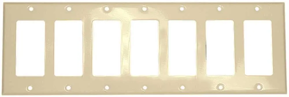 Decora Switch 7-Gang Plate White 1