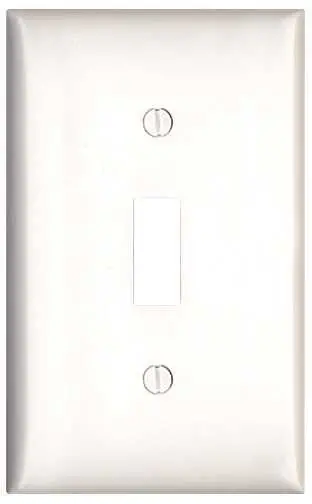 Switch 1 Gang Toggle Wallplate Midsize White 1