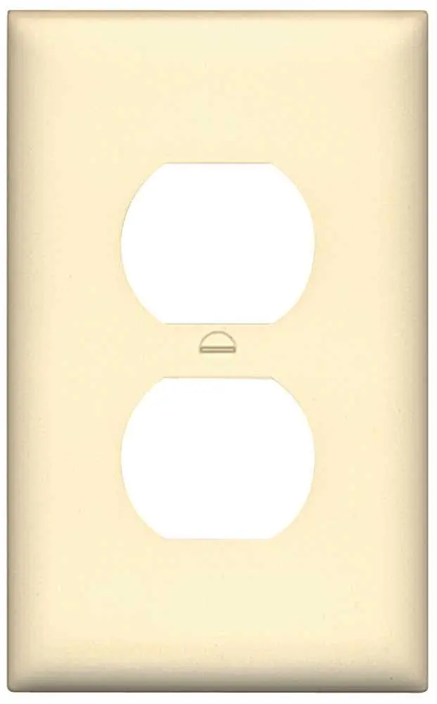 Duplex 1 Gang Receptacle Wallplate Midsize White 1