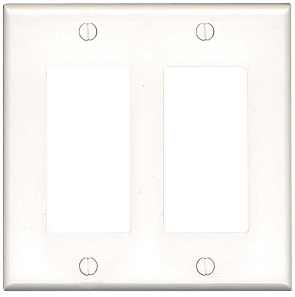 Decorator 2 Gang Wall Plate Midi White 1