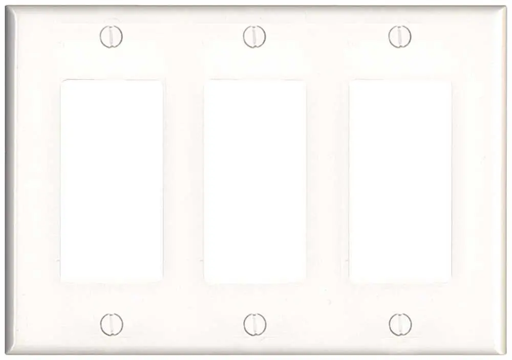 Decorator 3 Gang Wallplate Midsize White 1
