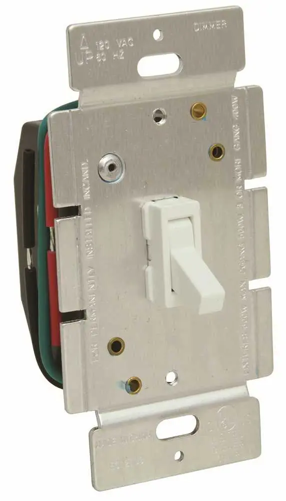 Dimmer-Toggle, Single Pole,  White 1