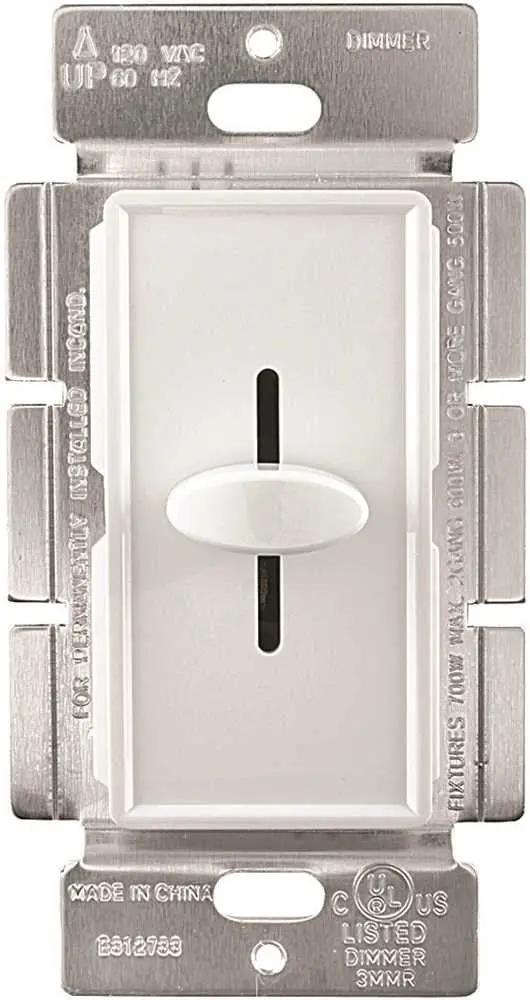 Dimmer-Slide, Single Pole,  White 1