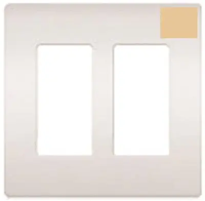 Lutron Claro 2-Gang Wallplate Ivory 1