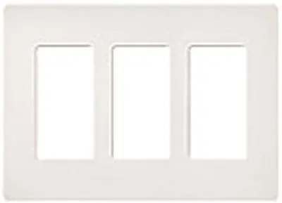 Lutron Claro 3-Gang Wallplate White 1
