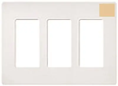 Lutron Claro 3-Gang Wallplate Ivory 1