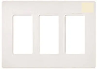 Lutron Claro 3-Gang Wallplate Light Almond 1