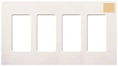 Claro Designer Wallplate 4-Gang Ivory 1