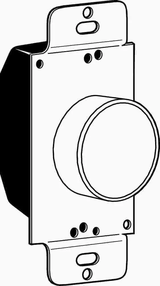 Dimmer-Rotary Push Single Pole Ivory 1