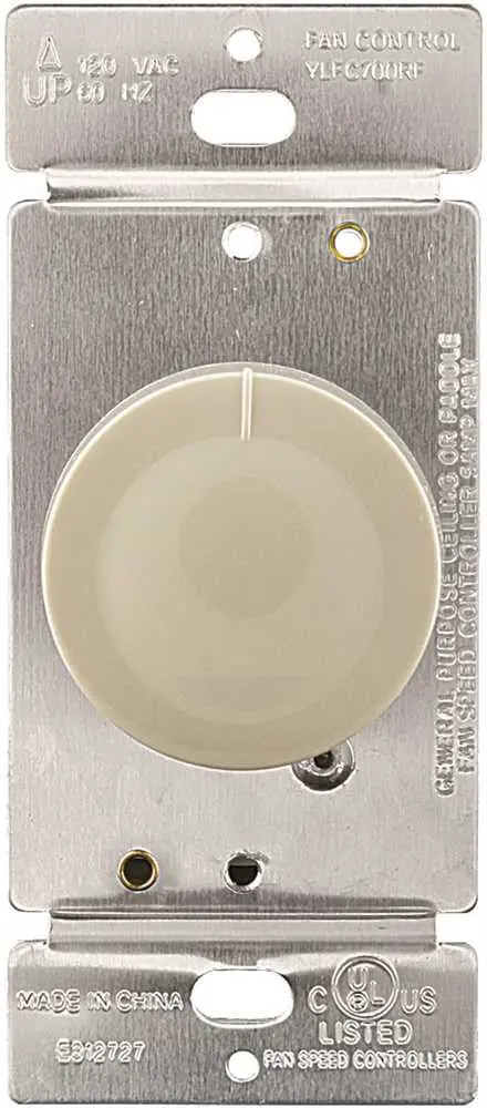 Fan Speed Control-Rotary, Fully Variable, Ivory 1