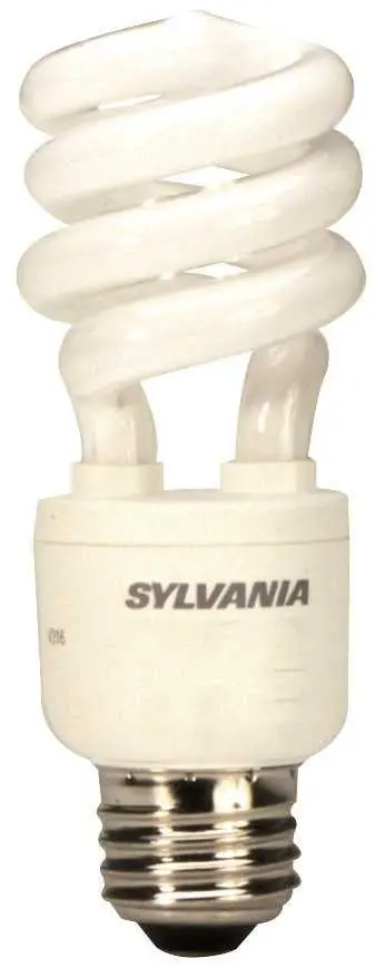 Sylvania Dulux&Reg; El Spiral Compact Fluorescent Lamp, Mini, 13 Watt, 3500K, 82 Cri, Medium Base, 120 Volts 1
