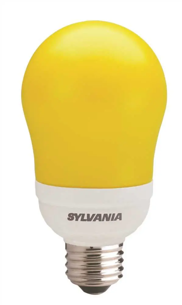 Sylvania Dulux&Reg; El Encapsulated Compact Fluorescent Lamp, A19, Yellow, 14 Watt, Medium Base, 120 Volts 1