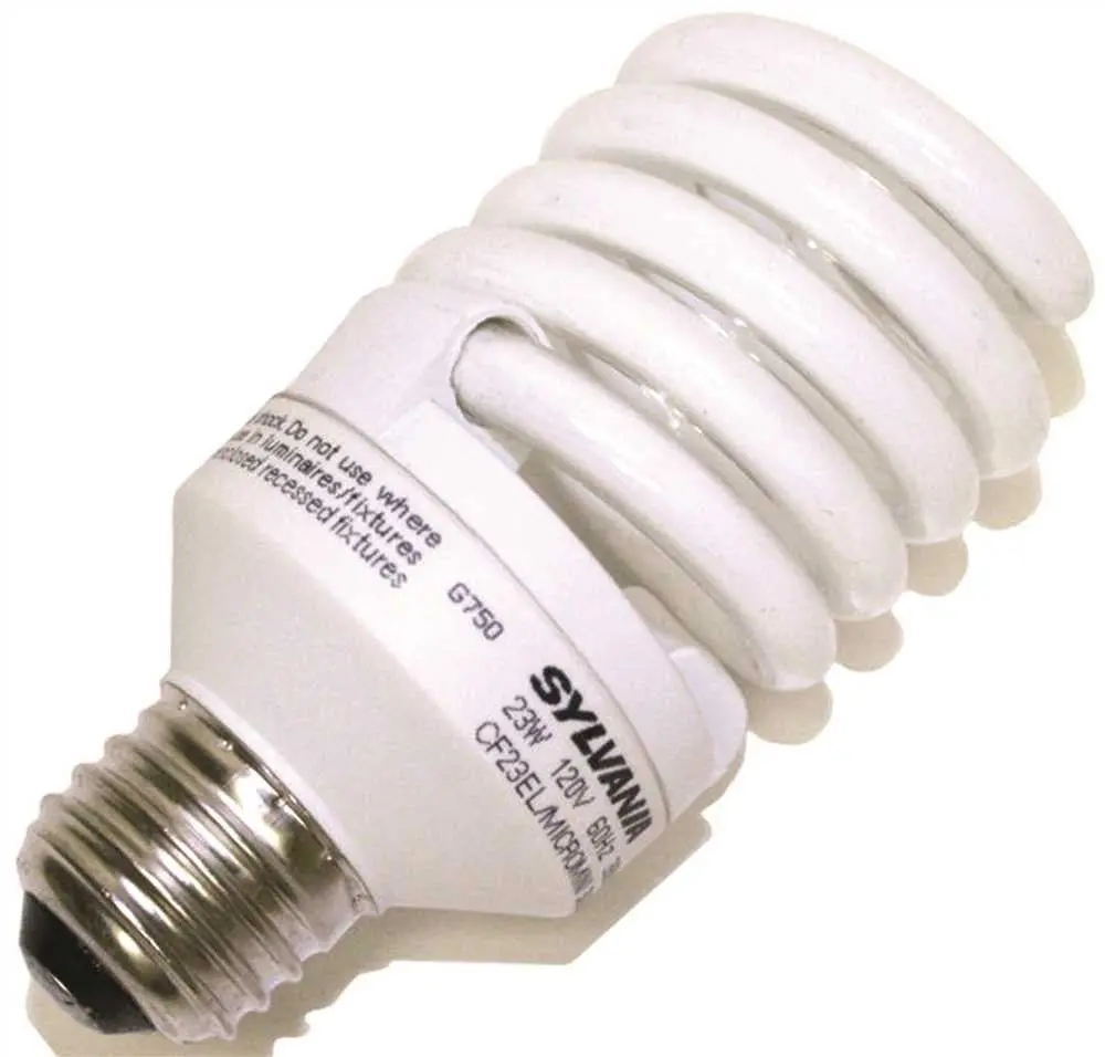 Sylvania Dulux&Reg; El Spiral Compact Fluorescent Lamp, Micro-Mini, 23 Watt, 2700K, Medium Base, 120 Volts 1