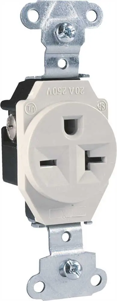 Single Receptacle 20A 250V White 1