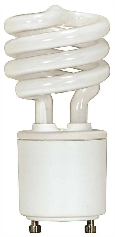 Satco Spiral Compact Fluorescent Lamp , 13 Watt, 2700K, 82 Cri, Gu24, 120 Volt, 12 Per Box 1