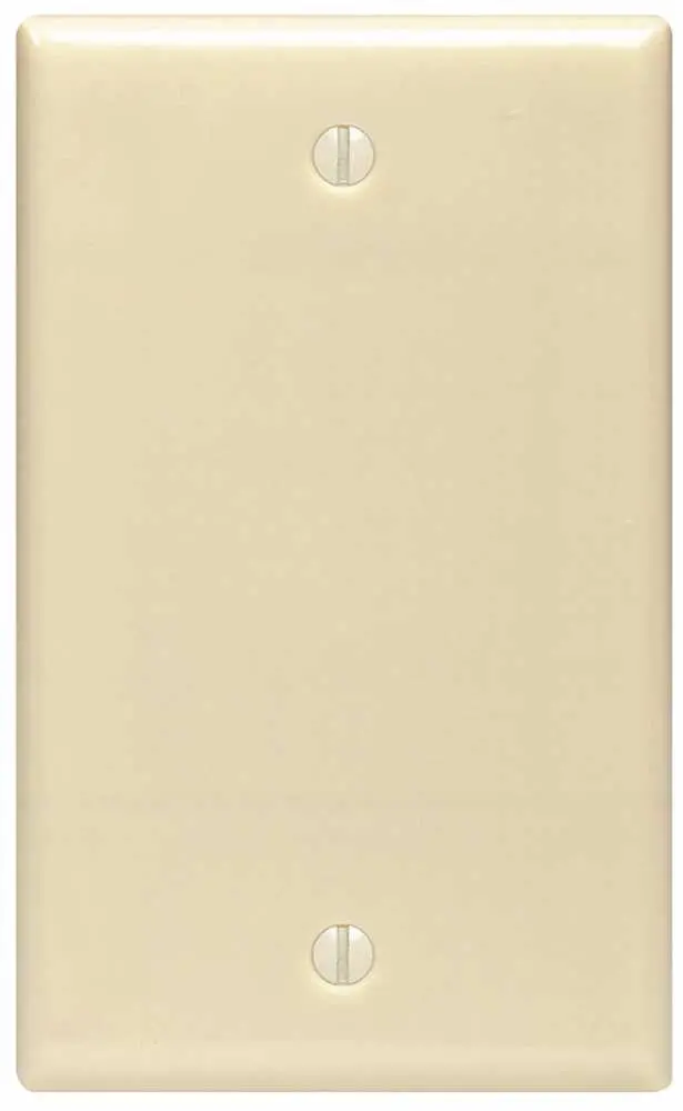 Plastic Blank Wallplate White 1