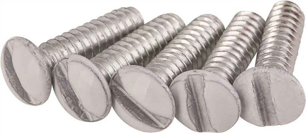 Preferred Industries&Trade; Plate Screw, White, 100 Per Pack 1