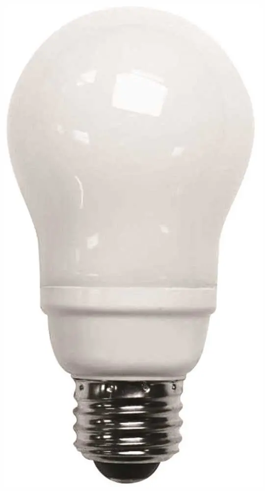 Medium Base 14 Watt Encapsulated A-Lamp Compact Fluorescent With Armor Coat 1