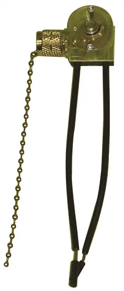 Preferred Industries&Trade; Compact Single Circuit Bakelite Canopy Pull Chain Switch 1