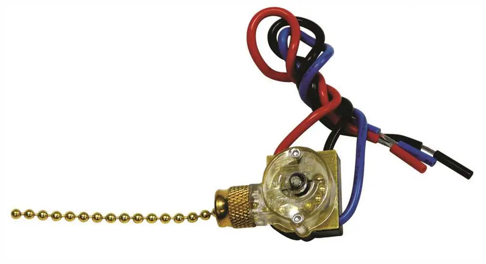 Heavy-Duty 2 Circuit, 4 Position Pull Chain Switch 1