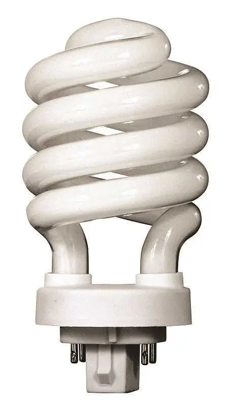 Satco Spiral Compact Fluorescent Lamp , 13 Watt, 2700K, 82 Cri, G24q-1, 120 Volt 1