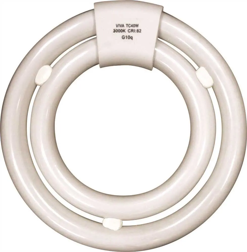 Satco&Reg; Compact Fluorescent Lamp  T9, Circline, 3000K, 82 Cri, 4-Pin, 7" Diameter, 40 Watt 1