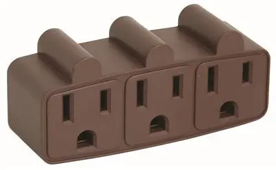Triple Tap 3 Prong Recptacle Brown 1