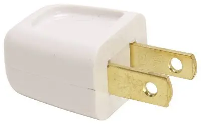 Satco&Reg; Quick Connect 2-Wire Plug, Polarized, White 1