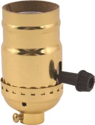 Three Way Turn Knob Electrolier Socket For Medium Base Fluorescent Lamps And Incandescent Bulbs 1
